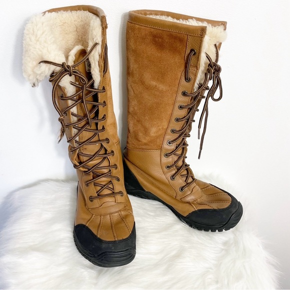 Ugg Adirondack Tall Winter Boot Shearling Vibram Outsole Size 8 - Picture 3 of 16